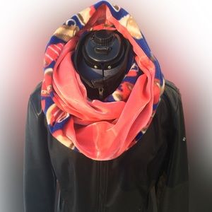 Coffee/Latte Fleece Double Sided Adult Infinity Scarf